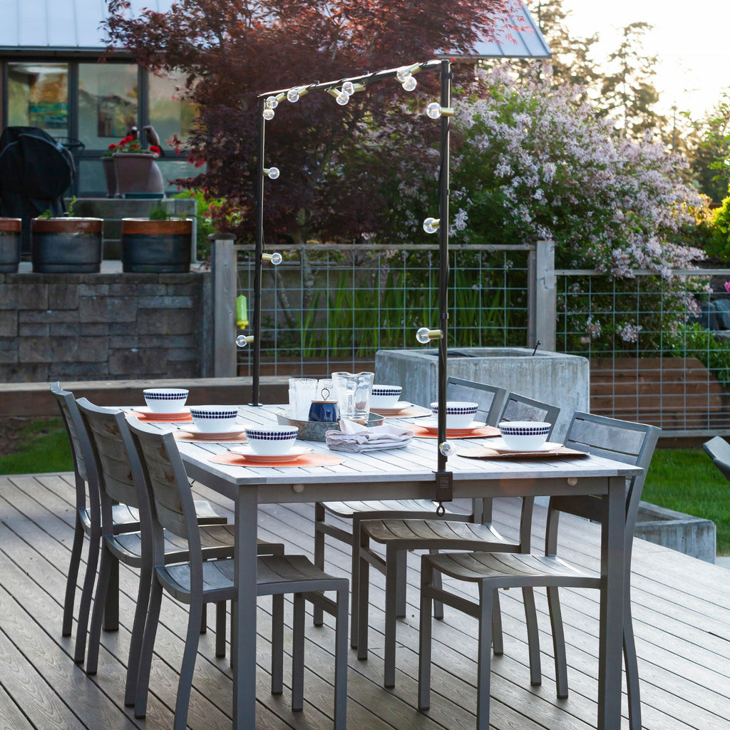 String Table Lights Indoor-Outdoor Table Frame for String Lights and Décor – IYN Stands